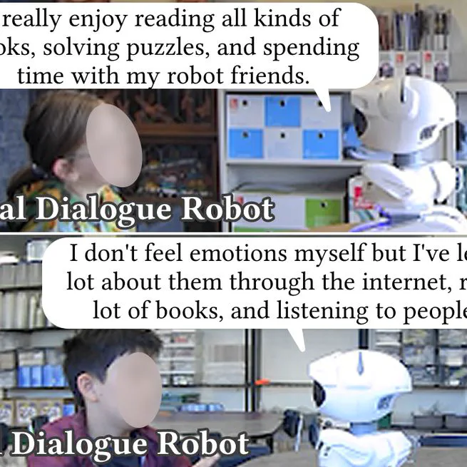 Fictional vs. Factual Robot Tutor Dialogue Can Shape Child Social-Emotional Learning